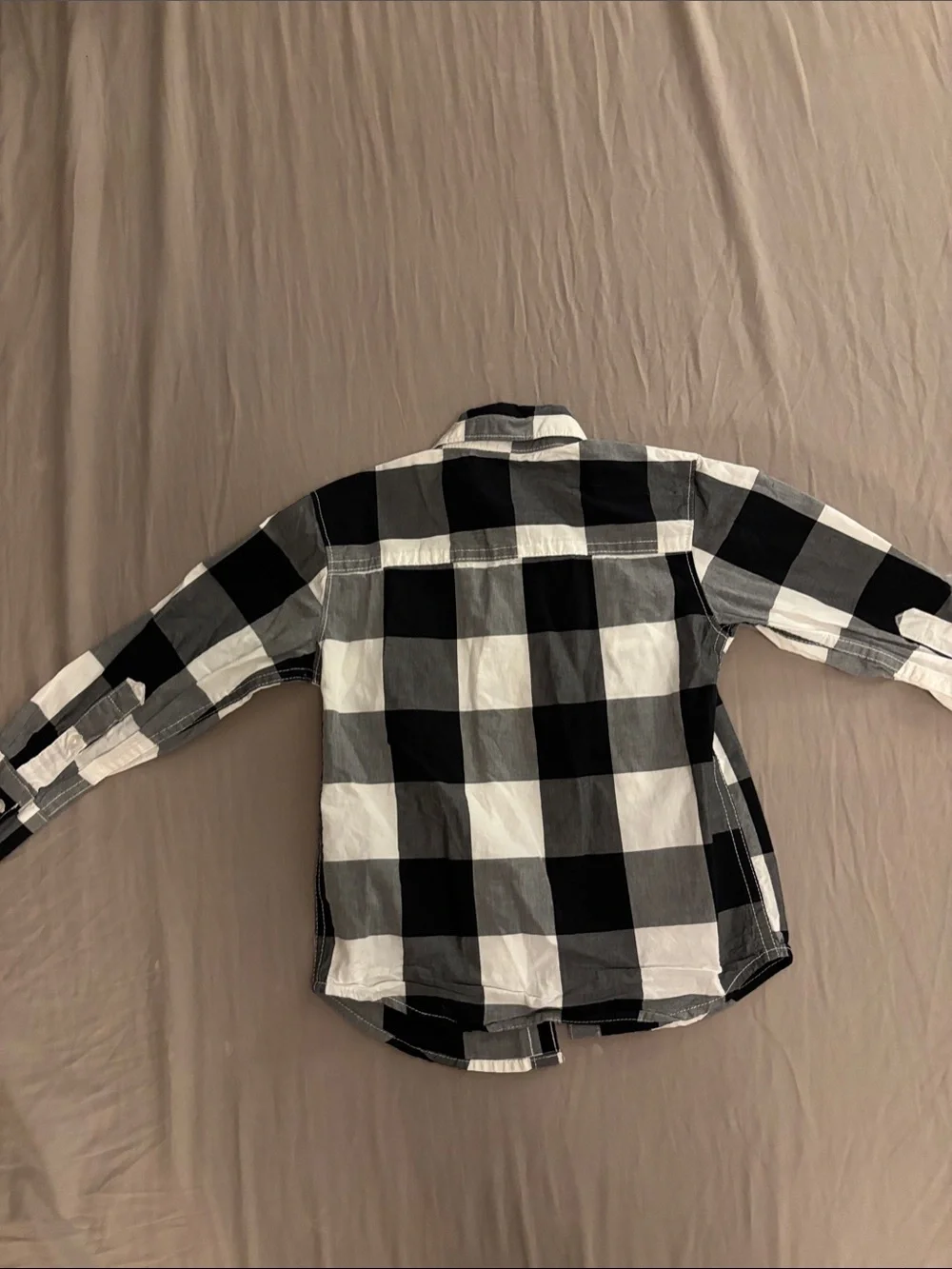 Carter's Black & White Buffalo Plaid Button-Down Shirt